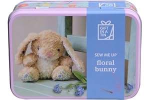 Widdle Gifts Ltd Gift in A Tin Craft/Activity Set Age 6+ - Floral Bunny Sewing Kit 8351