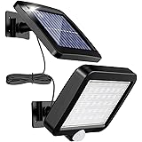 MPJ Dış mekan için solar lamba, 56 LED solar lamba, dış mekan, hareket sensörlü, IP65 su geçirmez, 120° aydınlatma açısı, bah