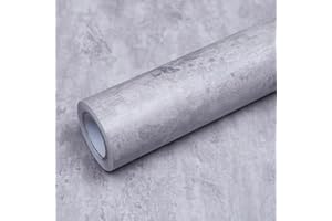 FEILAYS Extra Breite Dicke in Großen Rollen Rosa Grau Tapete Selbstklebend Betonoptik 3d Effekt Klebetapete Selbstklebende Beton Graue Klebefolie Matt Tapeten Schlafzimmer Betontapete 60CM×10M