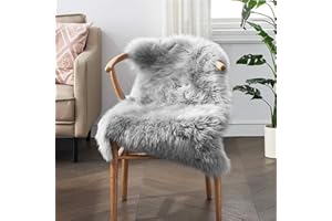 HEQUN Faux pelliccia di agnello di pecora tappeto, pelliccia sintetica decorativa Soffice Pelliccia di agnello imitazione Tappeto Longhair effetto pelliccia divano letto (50 X 80 CM)