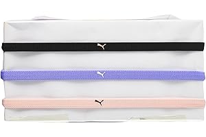 Puma Head Access AT 053491 - Banda deportiva para mujer, paquete de 3 unidades, amarillo Fiji/Puma negro/blanco Puma (12), talla libre