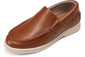 DREAM PAIRS Bruno Marc Boys Slip-On Loafers for Toddler to Big Kids Easy On Off Dress Shoes with Cushioned Insole Anti-Slip TPR Sole School Playdates Casual Comfort
