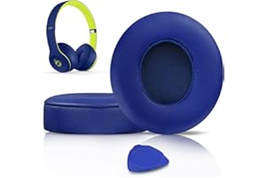 SoloWIT® wymienne poduszki nausznik do Beats Solo 2 i Solo 3 bezprzewodowe słuchawki nauszne, podkładki do uszu z miękką skórę białkową, dodatkowa grubość