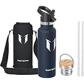 Super Sparrow Borraccia Bambini, Bottiglia Termica Senza Perdite - 620ml, Senza BPA Borracce, per Scuola, Sport, Campeggio, Y