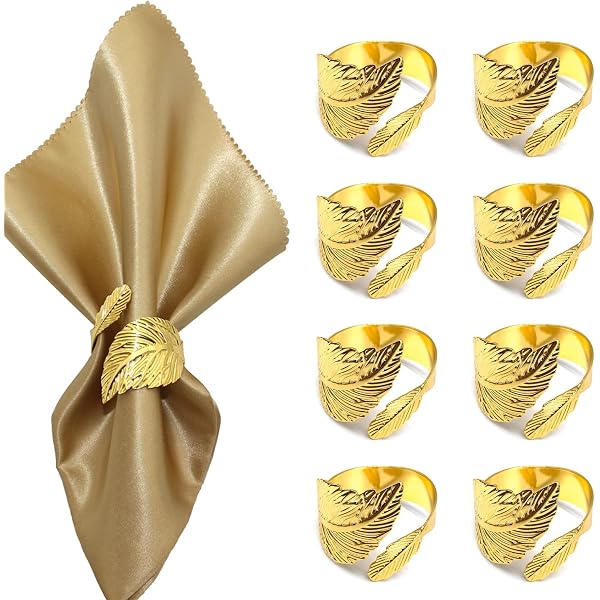 Anelli Portatovaglioli Dorati Giantree - Set Da 12 Per Tavola Elegante - Foto 10
