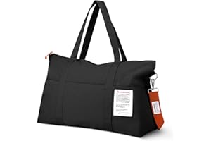 flintronic Sac de Voyage, Sac de Sport Homme Femme, Duffel Bag Imperméable, Ryanair Valise Cabine Sac de Bagage, Sac de Gym pour Sport, Voyages, Natation, Yoga, Noir