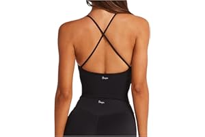 Danysu Sculpt Workout Tank Tops Women Longline Sports Bras Workout Tops for Women Light Support Strappy Padded Yoga Top