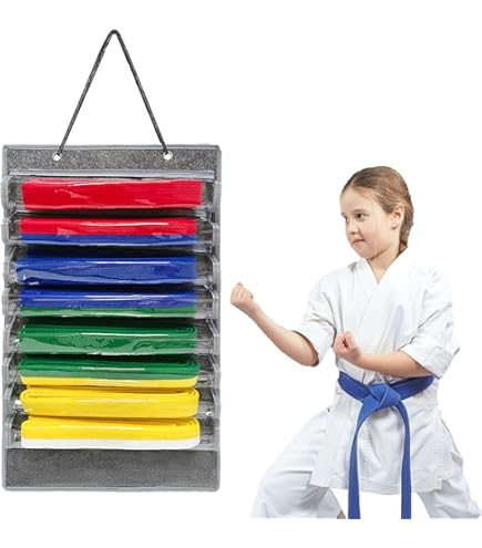 SUMNACON Support Mural En Bambou Pour 10 Ceintures D'arts Martiaux