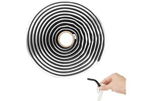 RAIRSKY Butylrundschnur Schwarz 9mm x 4m, Wasserdichtes Butylband, Selbstklebend Butylschnur, Butylkautschuk Klebeband Verwendet für Die Abdichtung von Auto- und LKW-Scheinwerfern, Fenstern, Türen