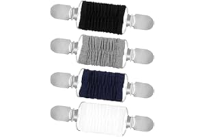 COMNICO Lot de 4 pinces vintage pour robe, pull, chemise, châle, cardigan, col pour femmes et filles, Polyester, Pas de gemme