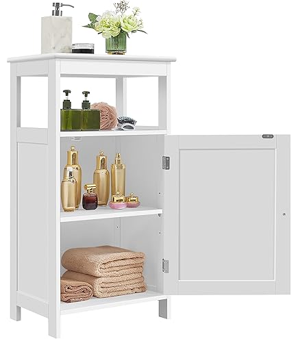 COSTWAY Badkamerkast, hoog, smal, badkamerkast met 2 deuren, 1 lade en verstelbare planken, spaarzaam badkamerrek voor badkamer, woonkamer, keuken, 20 x 20 x 180 cm (wit grijs COSTWAY Badkamerkast, hoog, smal, badkamerkast met 2 deuren, 1 lade en verstelbare planken, spaarzaam badkamerrek voor badkamer, woonkamer, keuken, 20 x 20 x 180 cm (wit grijs