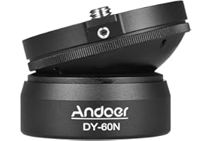 Andoer DY-60N Stativ Nivellierbasis Leveling Base gleich Anpassung Teller Aluminiumlegierung mit Bubble Level Tasche für Canon Nikon Sony DSLR Kamera