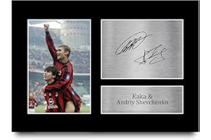 HWC Trading A4 Kaka & Andriy Shevchenko A C Milan Regali Stampati Autografo Firmato Foto Per Gli Appassionati Di Calcio E Sostenitori