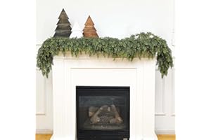 GHZSTE Girlanda bożonarodzeniowa 6 stóp (1,8 m), realistyczny sztuczny wieniec, girlandy świąteczne do domu, kominka, stołu, gzymsu kominkowego, ganku, dekoracja bożonarodzeniowa