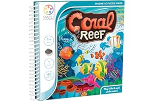 SmartGames - Coral Reef, Magnetic Puzzle Game with 48 Challenges, 4+ Years