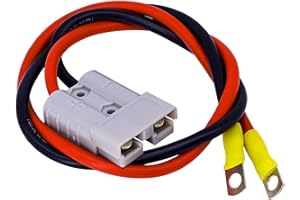 HISports Connettore per Batteria da 50 A, 600 V, Connettore Rapido con O-Ring, 10 AWG, 50 Cm, Spina di Ricarica per Carrelli Elevatori, Rimorchi, Roulotte, Barche, Impianti Solari