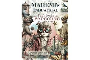 MAREMI'S Industrial collage ephemera for art journaling FASHIONISTA PERSONAS & more: 150+ images of kids, people, houses & backdrops