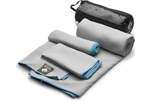 OlimpiaFit Lot de 3 Serviettes en Microfibre à séchage Rapide pour Voyage, randonnée, Yoga, Natation, Sport, Fitness, Gym, Corps, Visage, Sueur