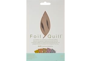 We R Memory Keepers Heat Activated Foil, Shining Starling, Set of 30 Sheets in 5 Colours, 4x6", Use with Quill Pen to Create Shiny Embellishments and Designs