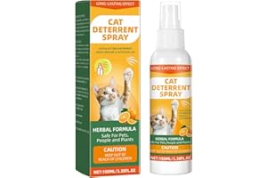 MUOCOBU Cat Deterent Spray, Cat Repellent Spray Indoors & Outdoors, Anti Scratch Natural, Safe & Effective Solution for Restricting Cat Behaviors on Furniture, Sofas, and Rugs