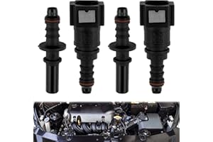 NGUIT Kit de 2 Connecteurs Rapides Carburant 7.89mm/8mm Nylon Raccord Tuyau de Carburant Raccords ID8 Étanches Déconnexion Sécurisée pour Essence, Gaz, Véhicules, Bateaux (5/16")"