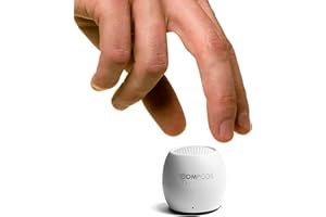 Boompods Zero Talk Mini Portable Bluetooth Speaker with Amazon Alexa Built-In, Smart Devices - Small Wireless Waterproof Speaker IPX6, 5hr Playtime, Microphone for Shower, Travel & iPhone, White