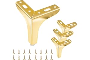 Furniture Legs, ACBungji 4 Pcs Gold Legs for Furniture Heavy Duty Sofa Table Legs Metal Diamond Modern Style DIY Replacement Triangle Furniture Feet for Chair Cabinet Cupboard Ottoman