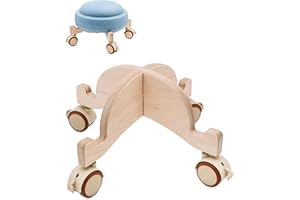 wunderwunsch Abenteuerroller für Stapelsteine® als Motorikspiel aus der Stapelwelt zum Rollen mit Feststeller rutschfest aus Holz als ideales Zubehör zum Spielen