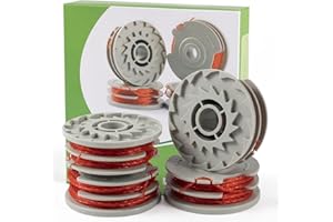 ANFOREE Strimmer Spool Line for Flymo, 4 Pcs Double Autofeed Spools Replacement Compatible for Flymo FLY021 Grass Cutter Trimmer Wire Refills 36ft 0.06 inch