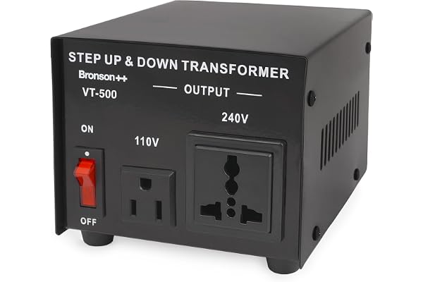 Bronson++ VT 500 Watt Transformateur USA 110 Volt Converter Convertisseur de Tension 110V 120 V - 220V 230V 240V réversible 500W - Bronson