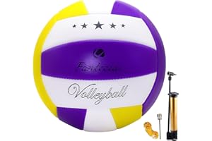 Fantecia Volleyball for Indoor Outdoor, Soft Touch Volleyball for Beach/Pool/Training, Official Size 5 Volleyball Ball