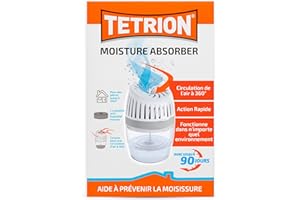 Tetrion Absorbeur d'Humidité 20m² avec Conception à 360° Protection Antihumidité 90 Jours pour Maison