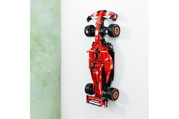 Brickify Support mural compatible avec Lego F1 Technic Ferrari SF-24 42207 - Fabriqué au Royaume-Uni - Voiture non incluse - Vis et chevilles incluses