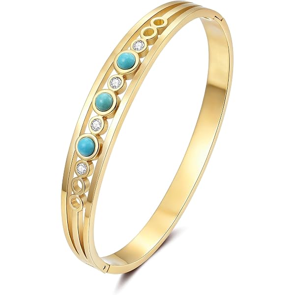 Bracelet Acier Inox Plaqué Or Motif Trèfle - Bijou Unisexe Élégant Homme Femme - Chaîne Maillons 22cm