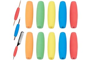 NICENEEDED 10 PCS Foam Grip Tubing, Adaptive Utensils Grip Tubing, Cutlery Padding Grip Built up Handle for Elderly