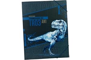 Undercover JURP0300 Jurassic World Classeur à élastique avec élastiques au niveau des coins Format A4 env. 32 x 25 cm