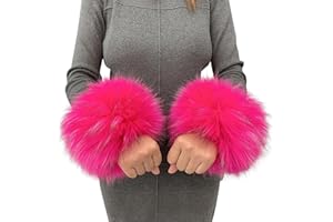 Katutude Polsino in pelliccia sintetica morbida da donna, polsino in pelliccia sintetica, polsino da polso, per donne e ragazze