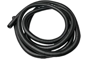 ON1SHELF Black Conduit Split Plastic Flexible Cable Tidy Solution Tube Trunking 19.5mm - 2m