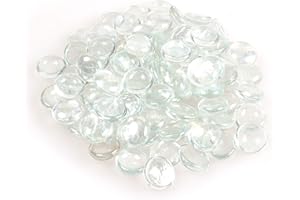 Shiny Stone 7I-0ZYR-PTQ7 Billes Plates en Verre, Cristal, 3-6 mm