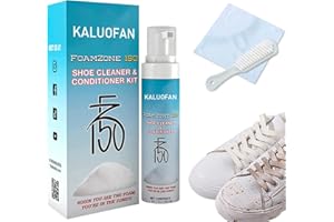 Nettoyant Chaussure,Kaluofan FZ150 Shoe Cleaner,Nettoyant Pour Chaussures,Cleaner Spray,Shoes Whitening Cleansing Foam,Shoe Kit Mousse Nettoyante Pour Chaussures Avec Brosse à Chaussures et Serviette