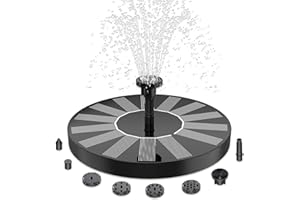 ‎AISITIN AISITIN Solar Fountain, Update Solar Pond Pump with 6 Effects, Solar Water Pump, Solar Floating Fountain Pump for Garden Pond or Fountain, Bird Bath, Fish Basin