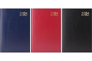 Vivaas 2024 A5 Week To View Diary WTV For Week Days Includes Information Planner Organiser For Student, Teacher, Home, Office, Business Weekly Plan with For Week Days X 1 Random Color Sent