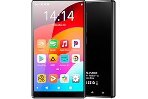 Reproductor MP3 con Bluetooth y WiFi, Reproductor de Música Oilsky de 80GB con Spotify, Reproductor MP4 Android 1080P de 4,7 Pulgadas con Pandora, Audible (Negro)