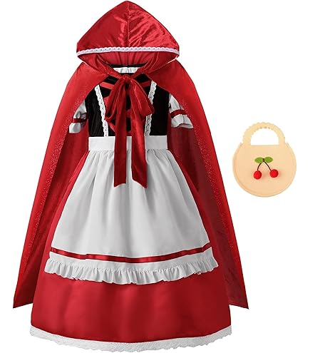 FUNIDELIA Déguisement Chaperon Rouge Zombie Fille - Déguisement Fille