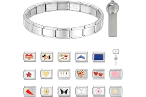Infiher italienisch charm armband set 9mm,Abnehmbare Edelstahl Module für italian charms,italian charm bracelet set,Geschenk