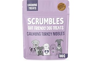 Scrumbles Nibbles, 100% Natural, Calming Dog Treats, Grain Free Turkey Training Treats, 100g pouch
