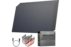 ‎SOLARWAY Solarway® All In One Balkonkraftwerk mit Speicher 2000W komplett Steckdose - 3,2 kWh Anker Solix 2 PRO Speicher - Solaranlage Komplettset - 500W Solarmodule & Anker Speicher & Zubehör