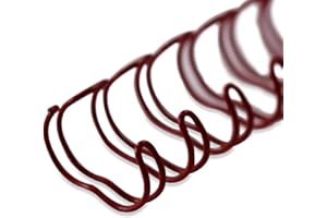 ‎KOPIERLADEN KARNATH GMBH Drahtbinderücken für Bindungen 3:1 (34 Ringe), 12,7 mm, 100 Stück, ROT, für ca. 100 Seiten - für Ringbindungen