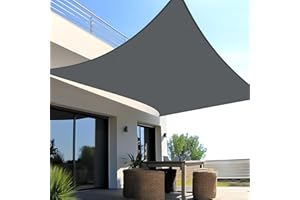 SUNNY GUARD Sonnensegel Wasserdicht 2x4m Rechteckig Sonnenschutz Wetterschutz Segel Baldachin UV Schutz für Balkon Terrasse Garten, Grau Anthrazit