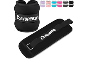 COSYBREEZE Ankle Weights 1/2/3/4/5/6/8/10 KG 1 Pair Wrist Leg Arm Weights for Women Men, Strength Weighted for Walking, Running, Jogging, Fitness, Gym Workout